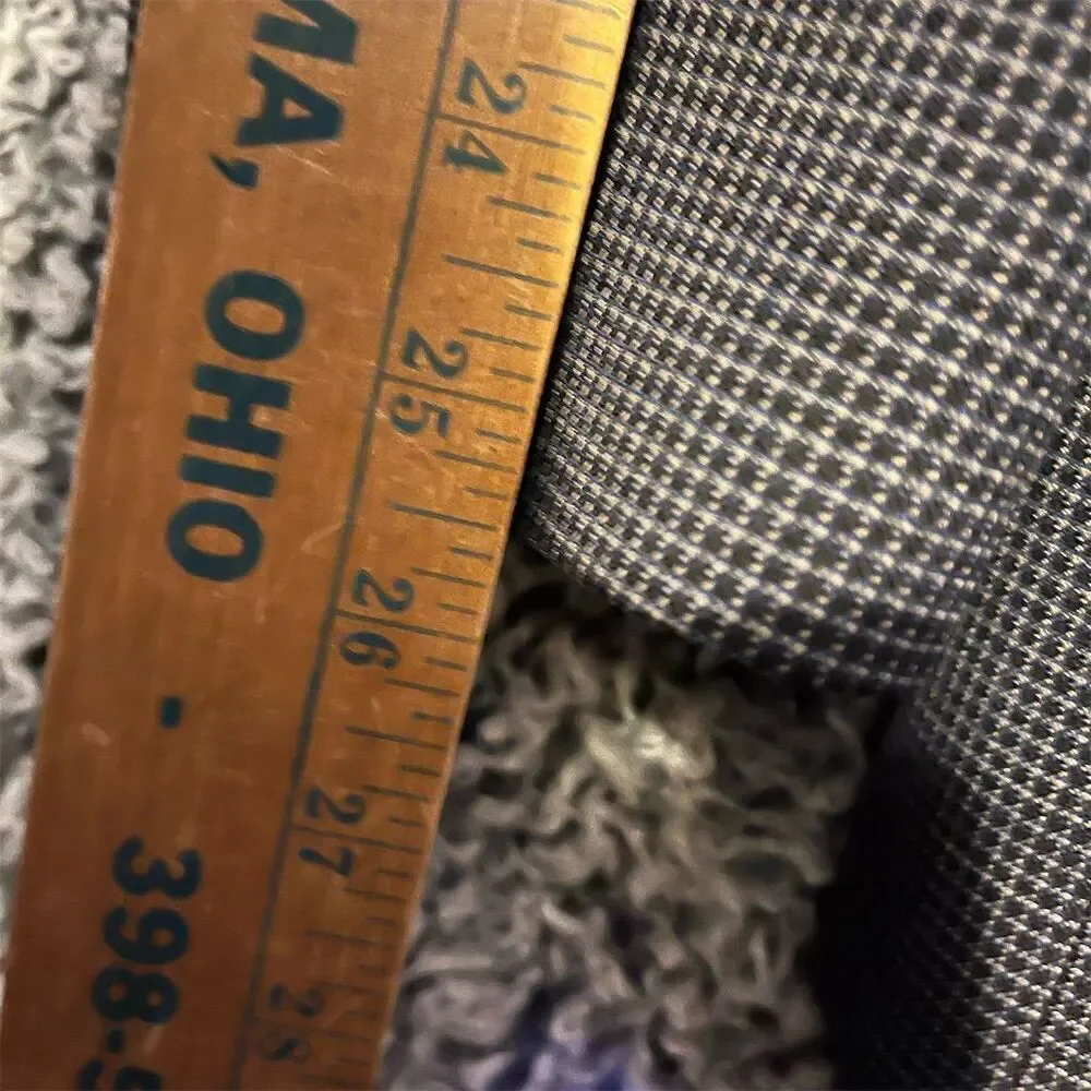 Lion Men's Houndstooth Wool Blazer Jacket Black Size 50 Formal